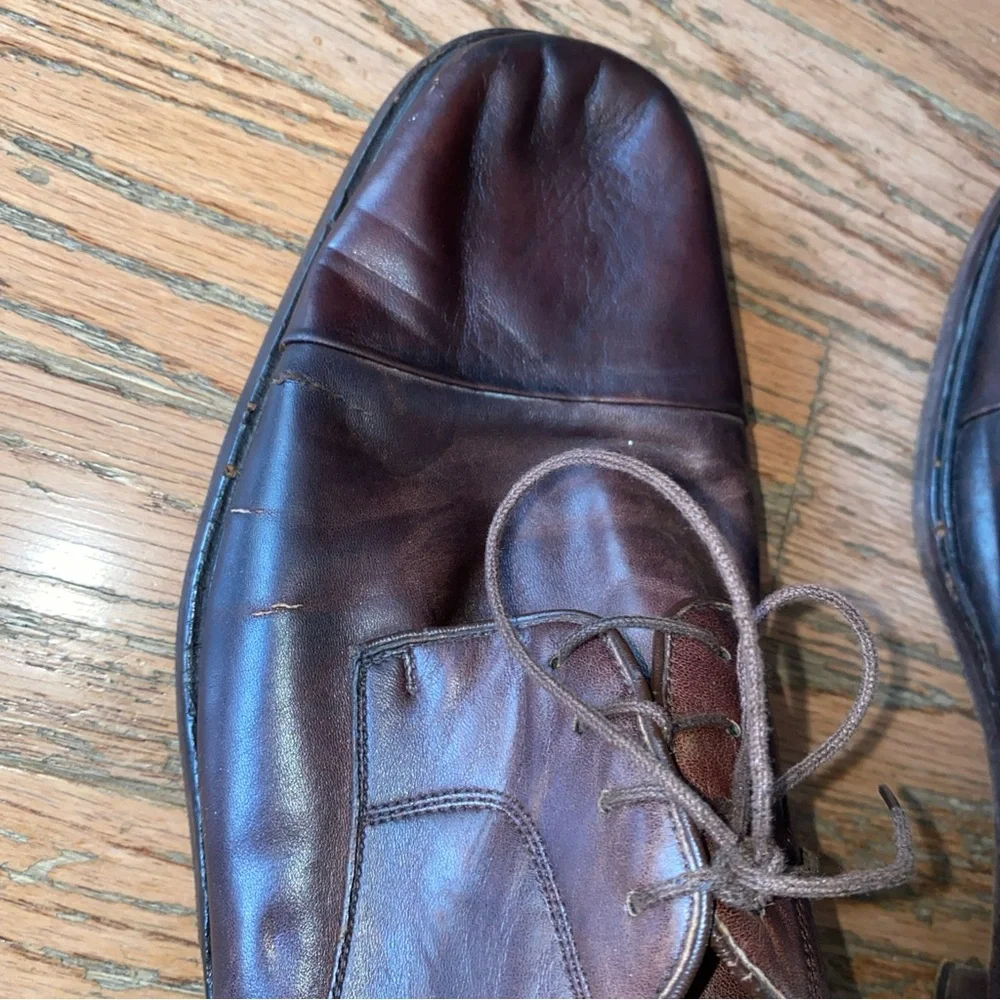 Vintage Magnanni Oxford  Shoes Dark Brown Toscana Global Italy Super Prime 9-10